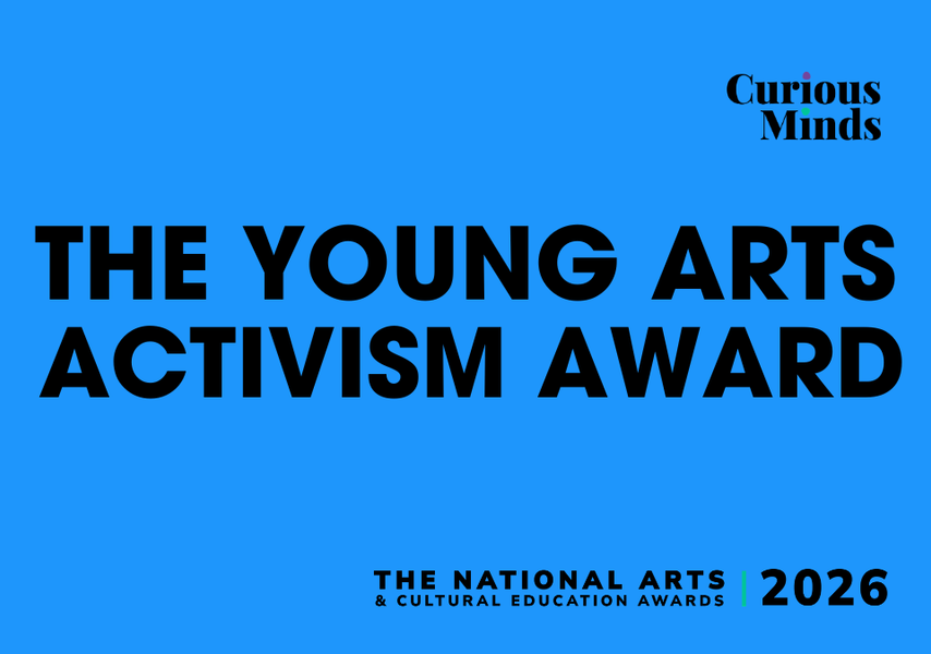 Text reads "The Young Arts Activism Award. Finalists."